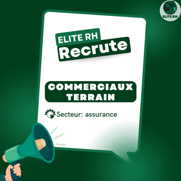 Elite RH recrute : Agent Commercial Terrain