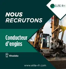 Elite RH recrute Conducteurs de Machines